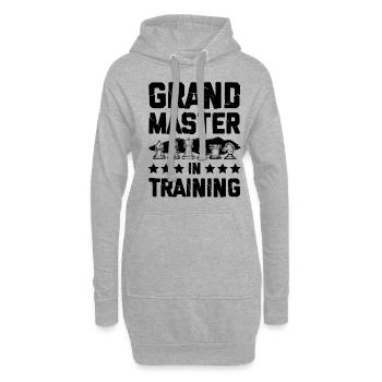 schach training master - Hoodie Dress - heather grey - Front