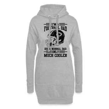 American Football papa papa cadeau de la fête des pères - Sweat-shirt à capuche long Femme - gris chiné - Devant