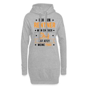 Opa Ich Bin Rentner Mein Einziger Chef Meine Frau - Hoodie-Kleid - Grau meliert - Vorne