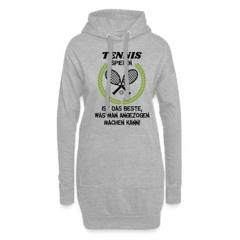 Perfekter Tennistrainer Spruch, Tennis Geschenk - Hoodie-Kleid - Grau meliert - Vorne