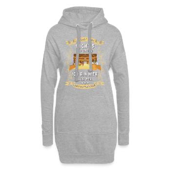 Stallbursche Reiten Pferd Stall witziger Spruch - Hoodie-Kleid - Grau meliert - Vorne