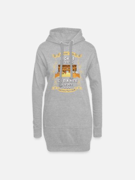 Stallbursche Reiten Pferd Stall witziger Spruch - Hoodie-Kleid - Grau meliert