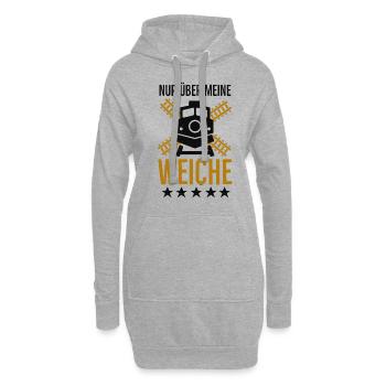 Weiche Lokführer lustige Eisenbahner Sprüche - Hoodie-Kleid - Grau meliert - Vorne