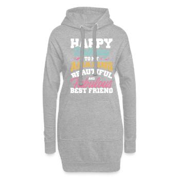 geburtstag feiern - Hoodie-Kleid - Grau meliert - Vorne