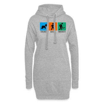 Crawl Walk Hockey Baby Bodysuit Baby Onesie - Hoodie-Kleid - Grau meliert - Vorne