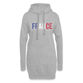 Frankreich - Hoodie-Kleid - Grau meliert - Vorne