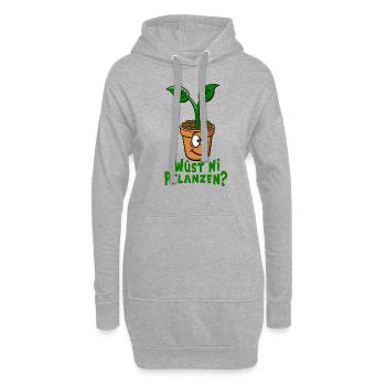 Gärtner Österreich Geschenkidee Garten Designs - Hoodie-Kleid - Grau meliert - Vorne