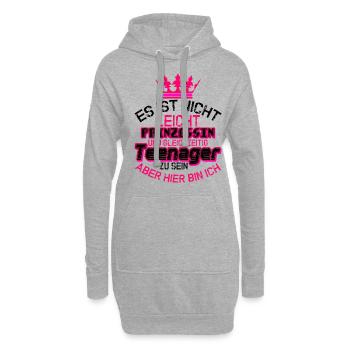 Es Ist Nicht Prinzessin Teenager Teenager - Hoodie-Kleid - Grau meliert - Vorne