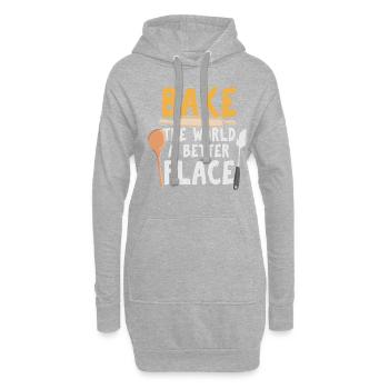 Baking as a passion baker or hobby baker - Hoodie Dress - heather grey - Front