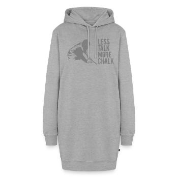 Less Talk More Chalk Funny Pool Billiard Player - Hoodie-Kleid - Grau meliert - Vorne