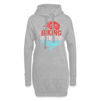 Biking Fahrrad Zweirad Mountainbike Sport - Hoodie-Kleid - Grau meliert - Vorne