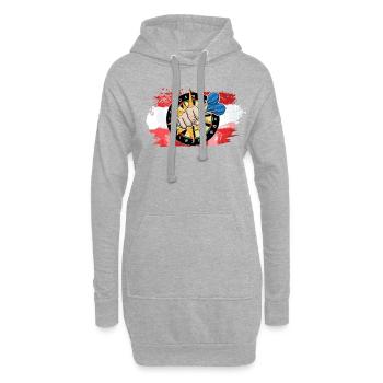 Autriche Dartspieler Austrian Dart Team - Fléchettes - Sweat-shirt à capuche long Femme - gris chiné - Devant