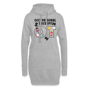 Ergotherapeutin Ergo Ergotherapeut Therapeut - Hoodie-Kleid - Grau meliert - Vorne
