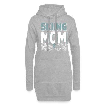 mama mom ski - Hoodie-Kleid - Grau meliert - Vorne
