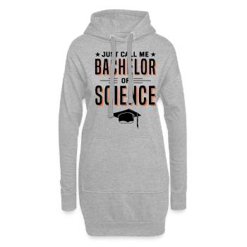 Diplôme Just Call Me Bachelor Of Science Univers - Sweat-shirt à capuche long Femme - gris chiné - Devant