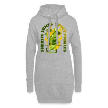 Essiggurken - Hoodie-Kleid - Grau meliert - Vorne