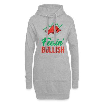 Aktienmarkt Aktien Trading Börse Aktienhandel - Hoodie-Kleid - Grau meliert - Vorne