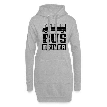 Bus chauffeur professionnel Bus conducteur Bus - Sweat-shirt à capuche long Femme - gris chiné - Devant