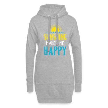 sonne sonnenschein happy - Hoodie-Kleid - Grau meliert - Vorne