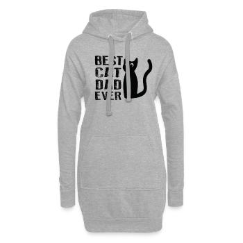 Meilleur Cat Dad Ever Amoureux des chats Hommes - Sweat-shirt à capuche long Femme - gris chiné - Devant