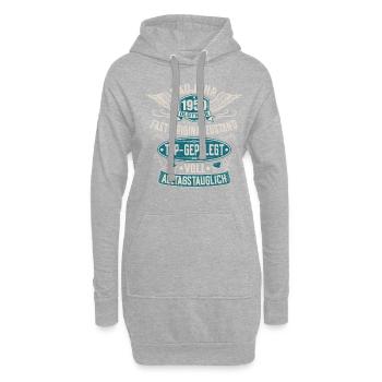 Baujahr 1950 Geburtstag Jahrgang 50 Oldtimer 50er - Hoodie-Kleid - Grau meliert - Vorne