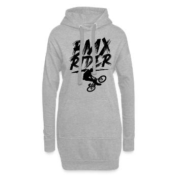 Bmx pilote tricks cyclistes vélo hobby - Sweat-shirt à capuche long Femme - gris chiné - Devant