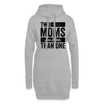Homosexuell Lesbische Eltern Lesben Geschenk - Hoodie-Kleid - Grau meliert - Vorne