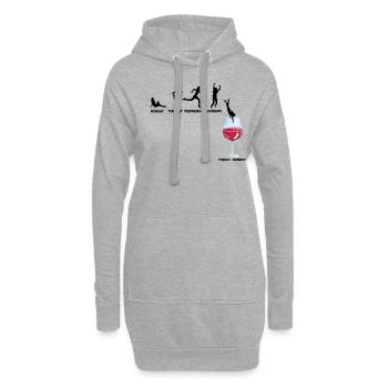 Alcool de plongée Alcool de plongée - Sweat-shirt à capuche long Femme - gris chiné - Devant