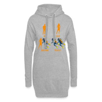 Plongeur Drôle de plongée bureau plongeur - Sweat-shirt à capuche long Femme - gris chiné - Devant