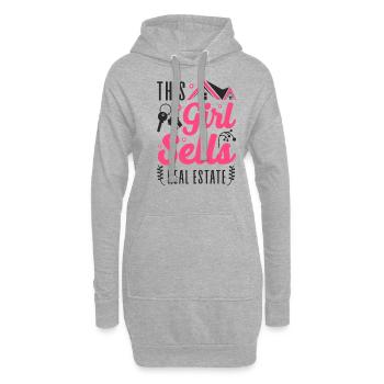 Realtor This Girl Sells Real - Hoodie-Kleid - Grau meliert - Vorne