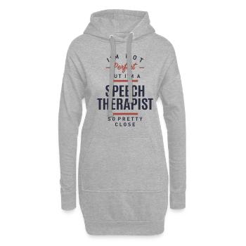 Sprache Therapeut Geschenk lustige Job Titel Beruf - Hoodie-Kleid - Grau meliert - Vorne