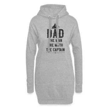 Sailing Dad The Man The Myth The - Sweat-shirt à capuche long Femme - gris chiné - Devant
