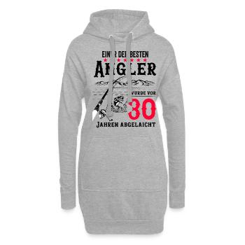 Anglergeschenk zum 30 Geburtstag 30 Ehrentag - Hoodie-Kleid - Grau meliert - Vorne