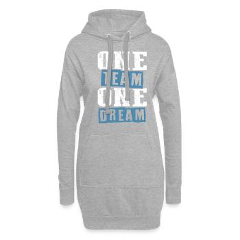 team badminton - Hoodie Dress - heather grey - Front
