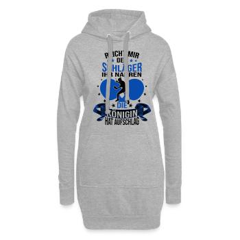 Tischtennis Spieler Spruch, Tischtennis Geschenk - Hoodie-Kleid - Grau meliert - Vorne