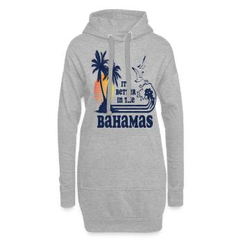 It's Better in the Bahamas Vintage 80s 70s T-Shirt - Sweat-shirt à capuche long Femme - gris chiné - Devant