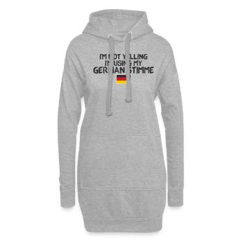 I'm Not Yelling German Stimme Deutscher Amerikaner - Hoodie-Kleid - Grau meliert - Vorne