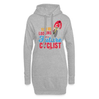 Radsport Fahrrad Kind Baby Sohn - Hoodie-Kleid - Grau meliert - Vorne