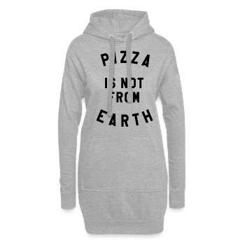Spezielle Pizza - Hoodie-Kleid - Grau meliert - Vorne