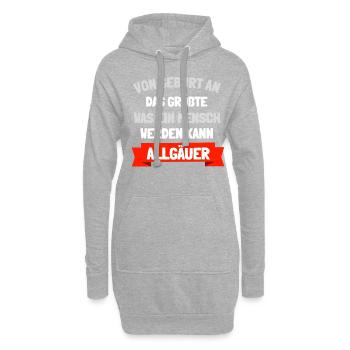 Lustige Allgäu Allgäuer Design - Hoodie-Kleid - Grau meliert - Vorne