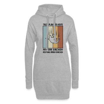 Mit 200 Sachen für Fallschirmspringer Skydiver - Hoodie-Kleid - Grau meliert - Vorne