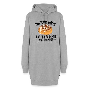Synonym Rolls Englisch Lehrer Grammatik - Hoodie-Kleid - Grau meliert - Vorne