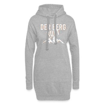 Der Berg ruft - Hoodie-Kleid - Grau meliert - Vorne
