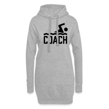 Entraîneur de natation Profession Moniteur de natation Cours de natation - Sweat-shirt à capuche long Femme - gris chiné - Devant
