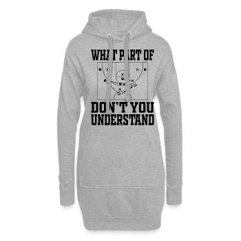 Basketball Trainer Taktik Streetball Geschenk - Hoodie-Kleid - Grau meliert - Vorne