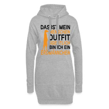 Erdmännchen Surikate Halloween Kostüm - Hoodie-Kleid - Grau meliert - Vorne