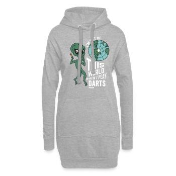 Fléchettes - Sweat-shirt à capuche long Femme - gris chiné - Devant