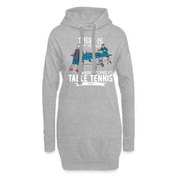 Ping-pong - Sweat-shirt à capuche long Femme - gris chiné - Devant