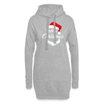 Merry Christmas - Hoodie-Kleid - Grau meliert - Vorne