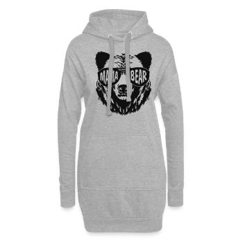 Mama Bear Funny Bear with Sunglasses Mother Mom - Hoodie-Kleid - Grau meliert - Vorne